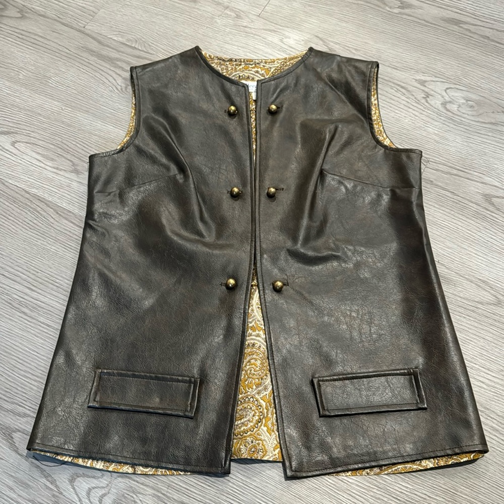 Vintage Leather reversible vest